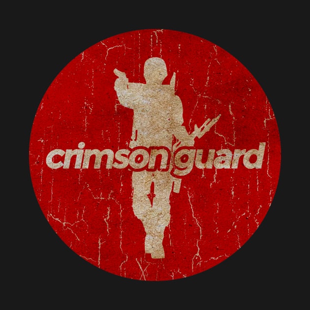 crimson guard - simple red circle vintage by G-THE BOX