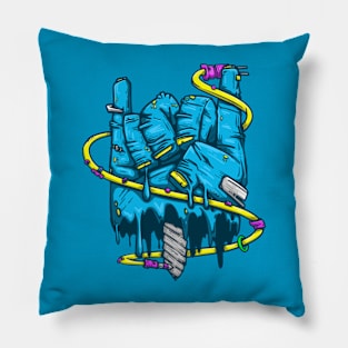 Blue horns Pillow