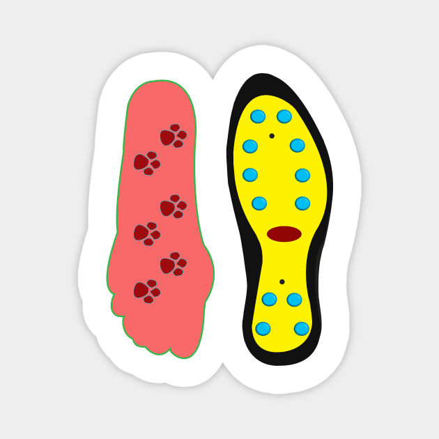 slippers and feet Magnet by momomoma