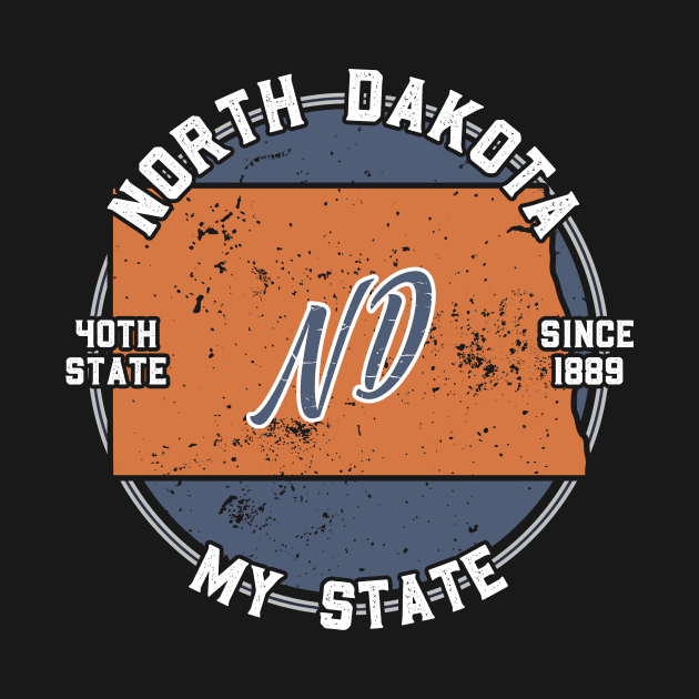 North Dakota My State Patriot State Tourist Gift by atomguy