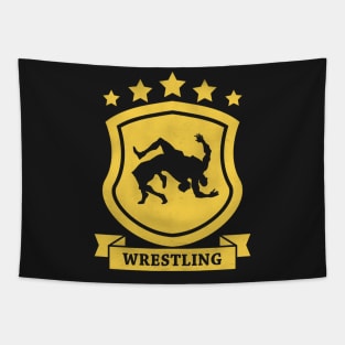 Wrestling - Weathered Emblem Tapestry