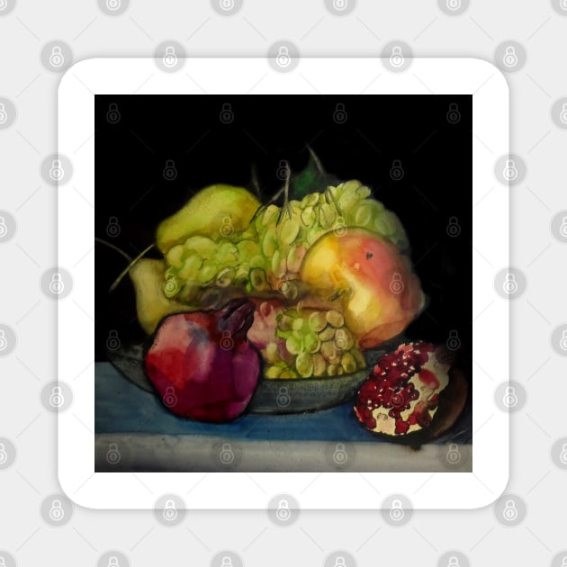 Still life with fruits Magnet by Elena Akopian