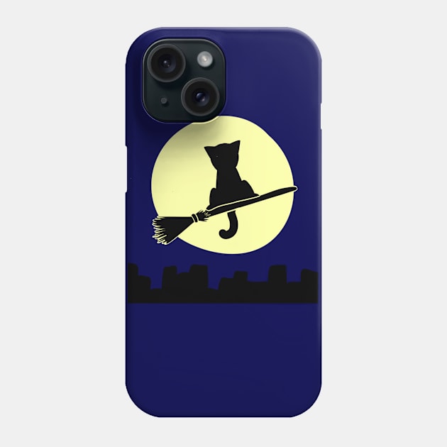 Witch Cat Halloween Phone Case by ArtsyStormy