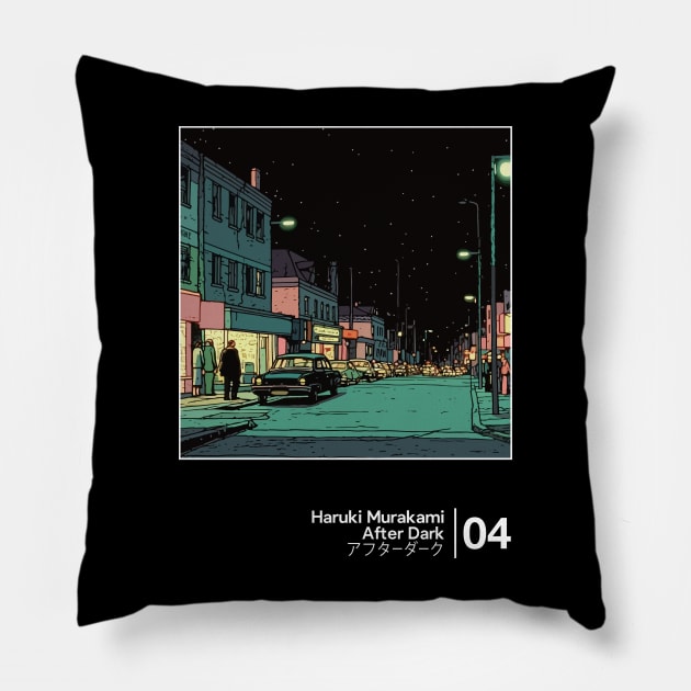 Haruki Murakami - Minimalist Style Graphic Artwork Pillow by saudade