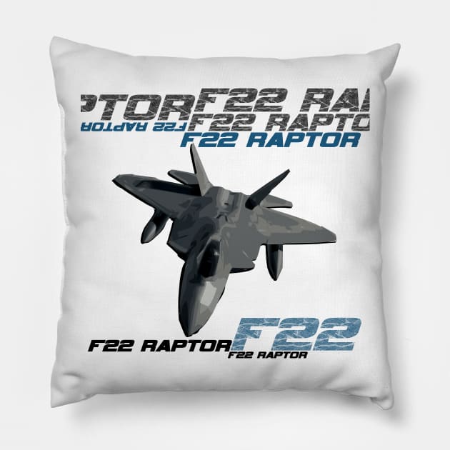 F22 Raptor Pillow by Marko700m