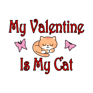 My Valentine Is My Cat T-Shirt