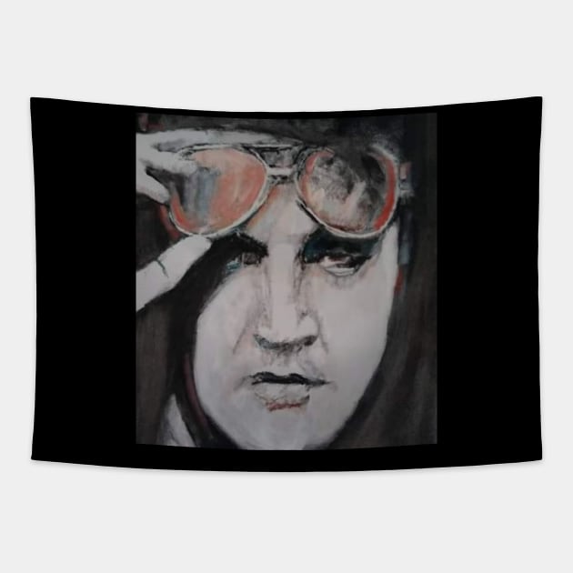 Elvis Tapestry by Mike Nesloney Art