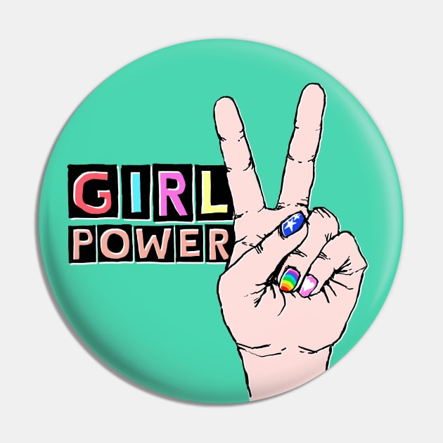 hey K's Girl Power - so square Pin by heyK