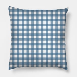 Checkered Blue and White Gingham Pillow