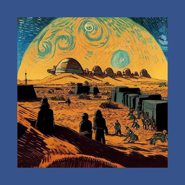 Starry Night in Mos Eisley Tatooine by Grassroots Green