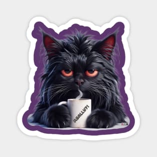 Really?! Coffee Cat by focusln Magnet