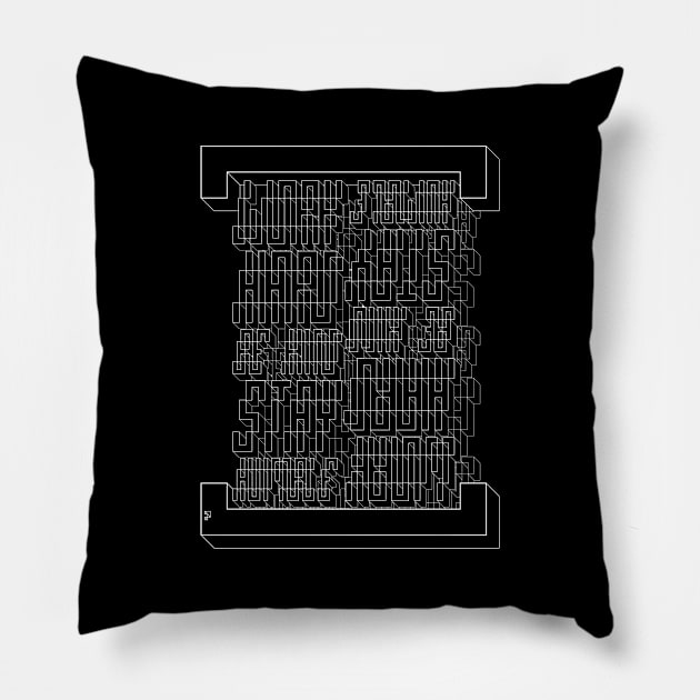 Work Hard Be Kind Stay Humble - For Coder, Programmer, Developer, Geek etc Pillow by outofthepixel