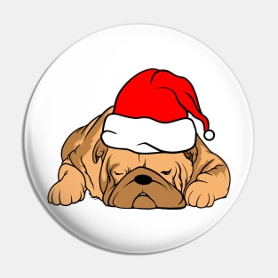 Bulldog Santa Pin