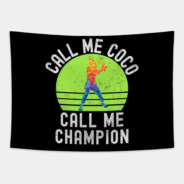 Call Me Coco Call Me Champion - coco gauff Tapestry by kiperb