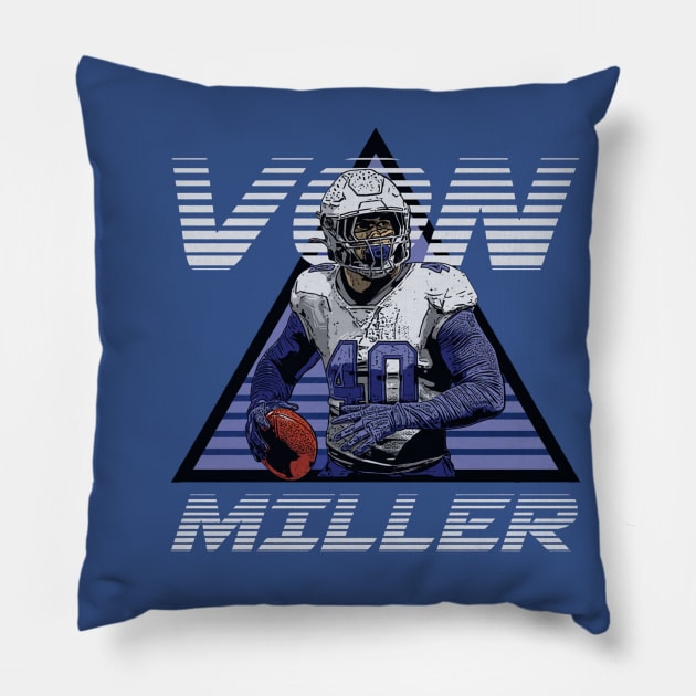 Von Miller Buffalo Triangle Pillow by Chunta_Design