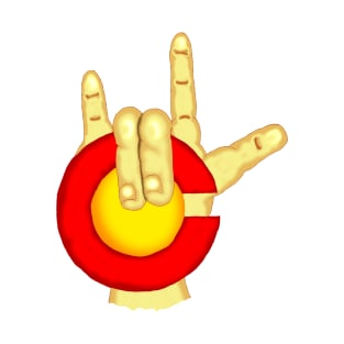 Caucasian man sign language for deaf. "I love Colorado" T-Shirt