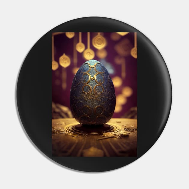 Purple and Gold Dragon Egg Pin by natural-20s