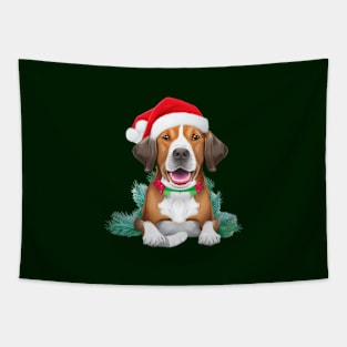 Funny santa dog Tapestry