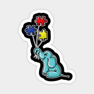 Cute Autism Awareness Elephant Proud Support Month Magnet