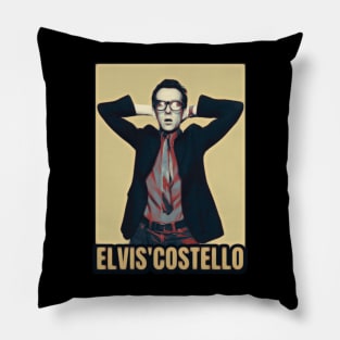 Wallpaper elvis costello Pillow