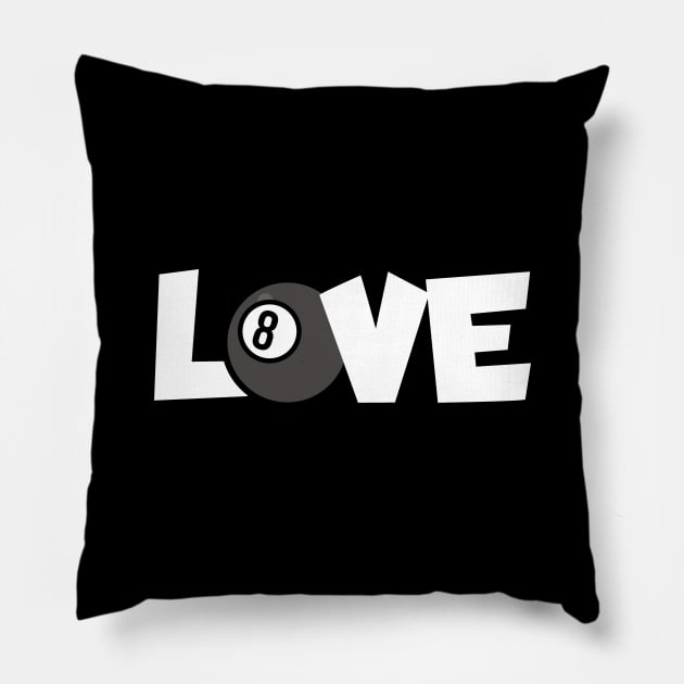 Billiards love Pillow by maxcode