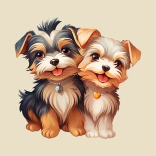 Puppy Pals: Yorkshire Terrier Duo T-Shirt