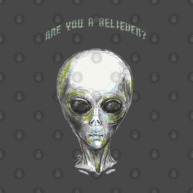 Are you a Believer? Alien Illustration. by FanitsaArt