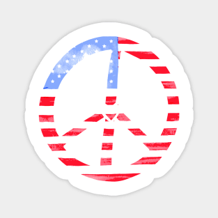 USA Peace Sign Flag Magnet