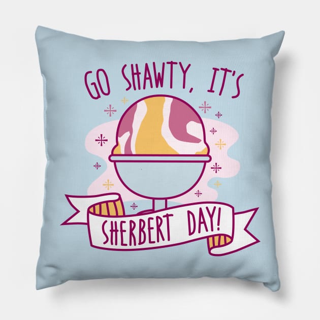 Sherbert Day Pillow by DetourShirts