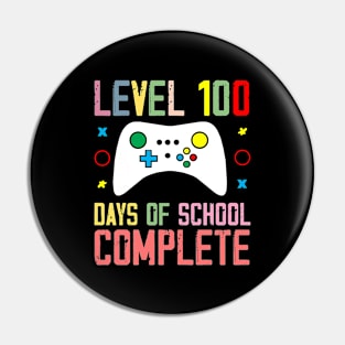 Level 100 Days of School Complete, School Game Controller, Video Game, 100 Days of School Boy Pin