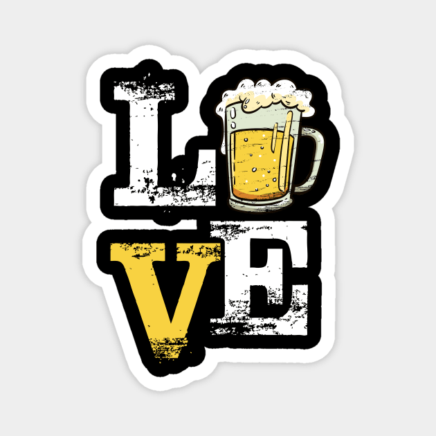 Love Beer Magnet by Hip City Merch