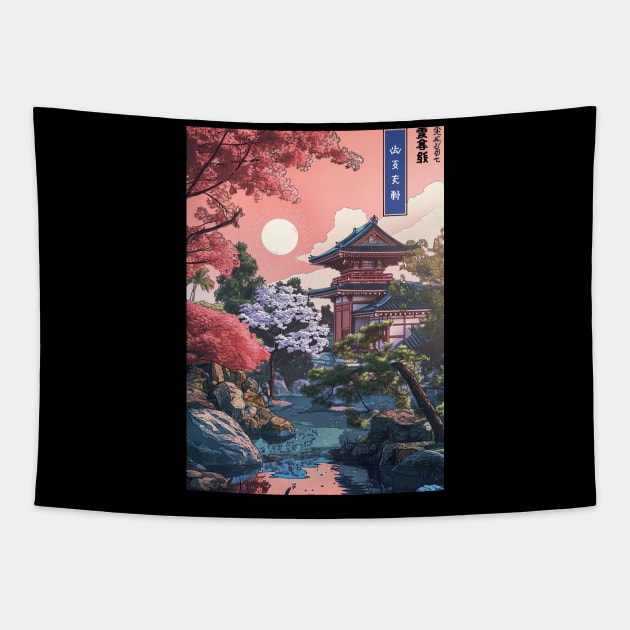 Tardis in Japan Tapestry by CollSram