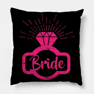 Bride Diamond Ring Ping Distressed Vintage Gift Pillow