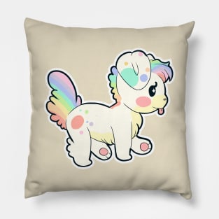 Kawaii Rainbow puppy Pillow