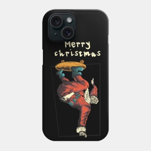 Santa claus skateboard Phone Case