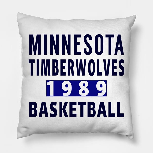 Minnesota Timberwolves Basketball 1989 Classic Pillow by Medo Creations