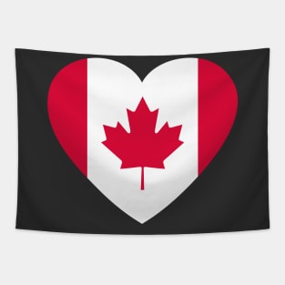 I Heart Canada // Canadian Flag Heart Shape // I Love Canada Tapestry