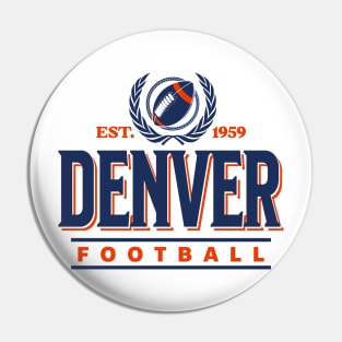 Vintage Denver Football Crest Pin