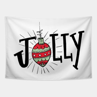 Holly Jolly, Christmas, Ornaments Tapestry