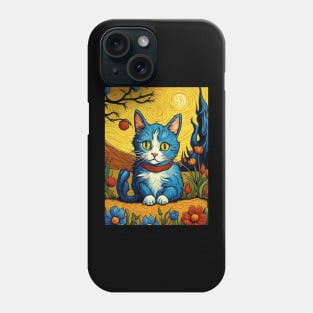 van gogh cat Phone Case