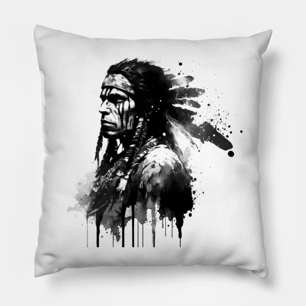 Apache Indian Pillow by Allbestshirts