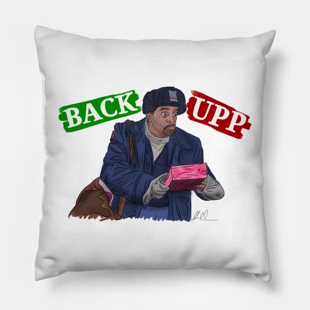 Jingle All The Way: Sinbad says BACK UP Pillow by 51Deesigns