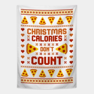 Christmas calories dont count ugly sweater Tapestry