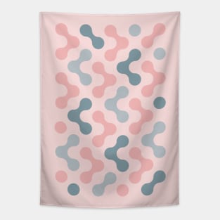 Colorful Shapes (pink and gray) Tapestry