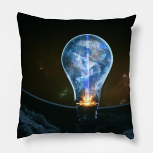 Galaxy lit bulb Pillow