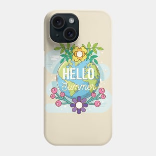 Summer shirt that simply says Hello, pass a smile on Phone Case