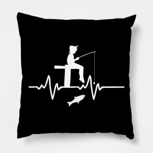 Fishing Heart Beat Pulse Pillow