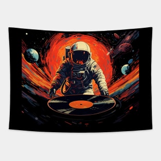 Astronaut Outer Space Vinyl Music DJ Gifts Funny Space Tapestry