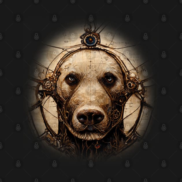 Labrador Retriever Surreal Steampunk Artwork, Dog Lover by maxdax