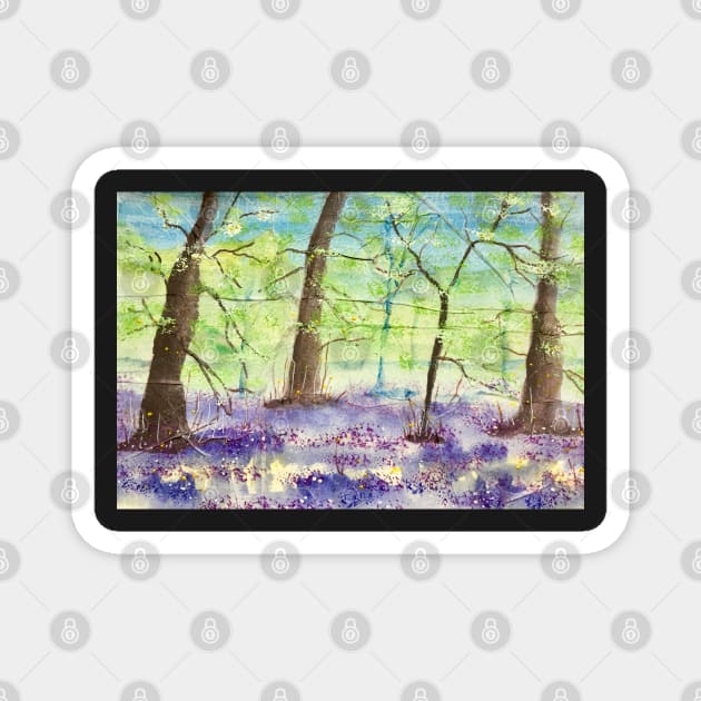 Bluebell Wood Magnet by FrancesArt